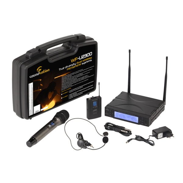 Soundsation WF-U2300HP UHF True Diversity Dual Wireless Microphone System