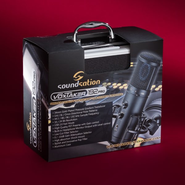 Soundsation VOXTAKER 192 PRO Premium Quality 192kHz/24bit USB Studio Microphone Kit