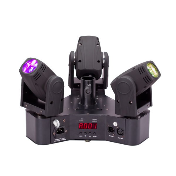 Soundsation AXIS III 3-Head Moving Light with 3 x 10W 4IN1 CREE LEDs