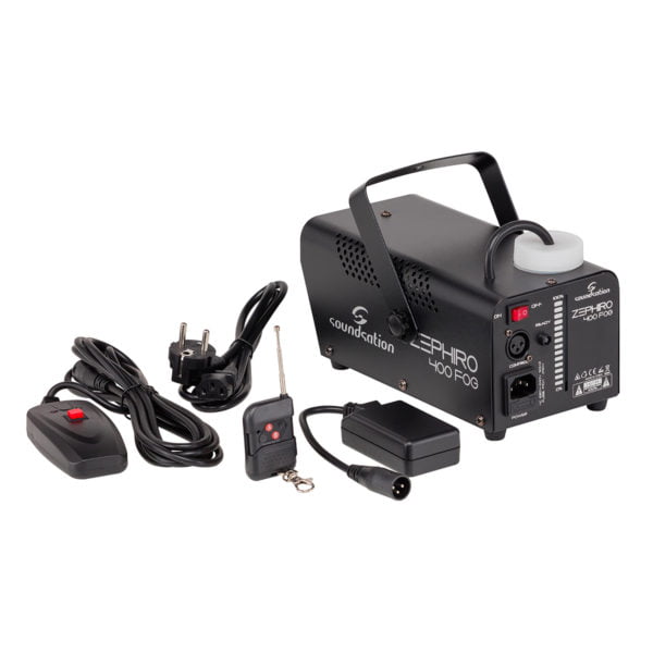 Soundsation ZEPHIRO 400 FOG Compact and lightweight fog machine with wired and wireless controllers.