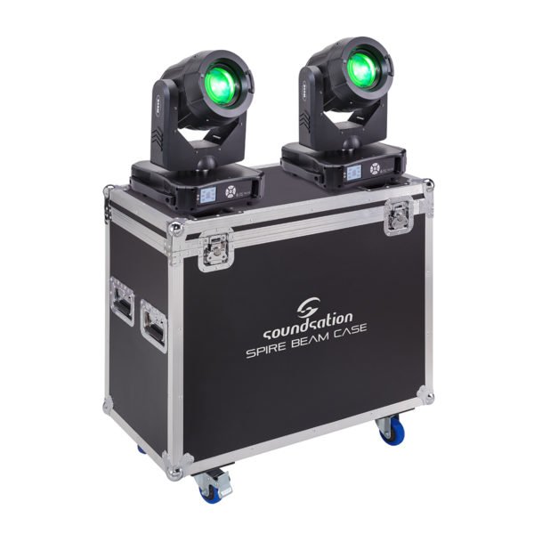 Soundsation SPIRE 280 BEAM SET Kit composed by two SPIRE 280 BEAM Moving Heads with Flight Case