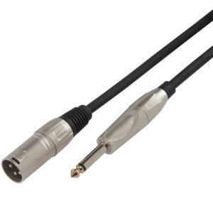 Soundsation BMCXJ-5BK Szimmetrikus mikrofonkábel: XRL 3pólusú papa - 6.3mm Jack MONO / 5mt