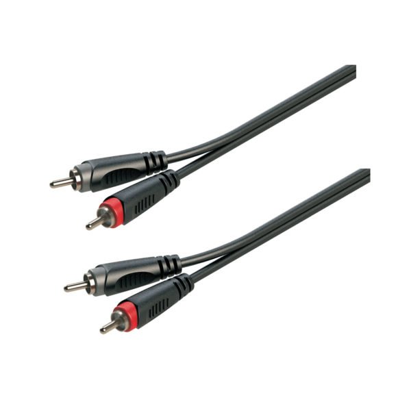 Soundsation RRRR-15BK Adapter kábel: 2xRCA papa - 2xRCA papa / 1.5mt