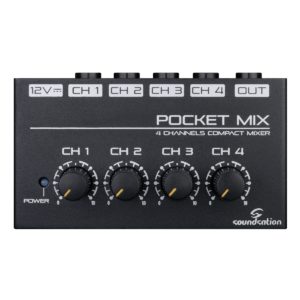 Soundsation POCKET-MIX 4 csatornás mini mixer adapterrel