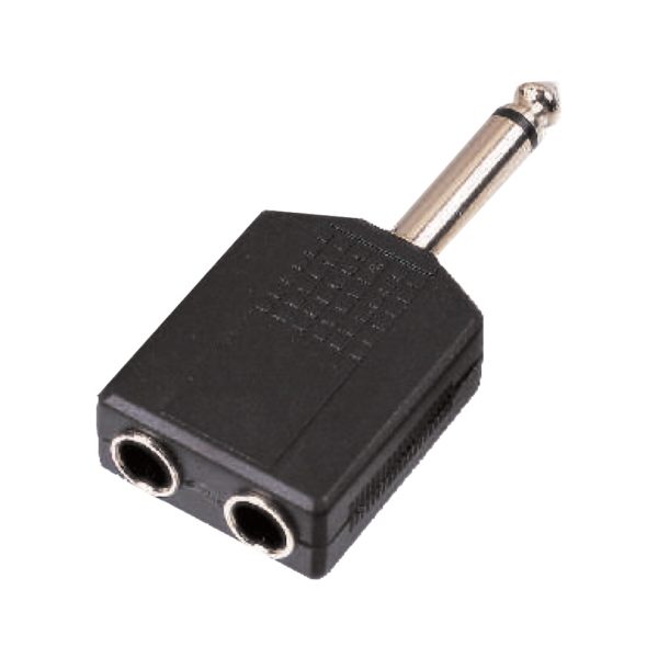 Soundsation SADA039-1 6.3mm Jack papa MONO - 2x6.3mm Jack mama adapter (1 db-os)