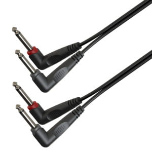 Soundsation GL-2AJM2AJM6 Adapter kábel: 2x6.3mm pipa Jack papa MONO - 2x6.3mm pipa Jack papa MONO / 6mt