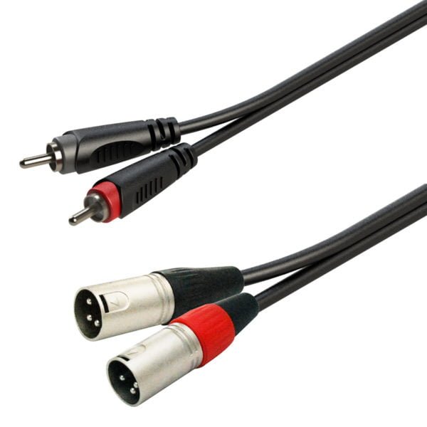 Soundsation GL-2RCA2XM1 Aszimmetrikus adapter kábel: 2xRCA papa - 2xXLR papa / 1mt