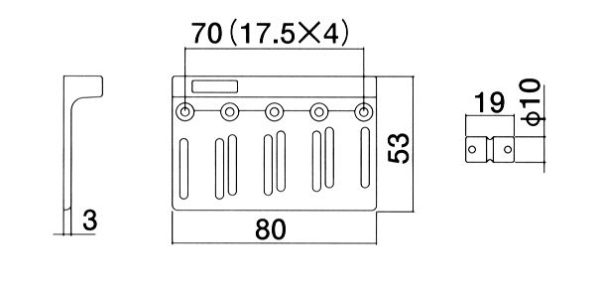 Soundsation Parts BB-100C Króm standard kialakítású híd elektromos basszusgitárhoz