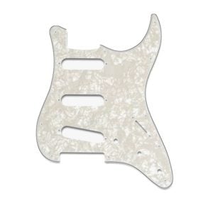 Soundsation Parts SP-PLW 3 Rétegû koptató lap gyöngyház fehér színben Strato stílusú gitárhoz