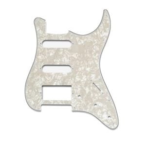 Soundsation Parts SP-PLW-SSH 3 Rétegû gyöngyház fehér koptató Stratocaster stílusú gitárhoz humbuckerral