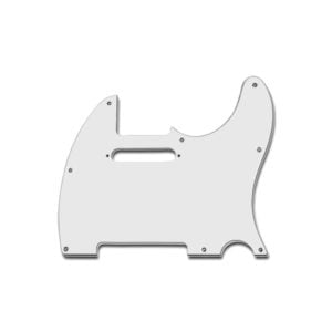 Soundsation Parts TP-1AW Egy rétegû argent white koptató lap Telecaster gitárhoz