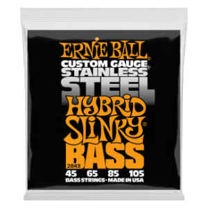 Ernie ball stainless steel hybrid slinky bass 45-105