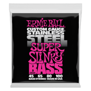 Ernie ball stainless steel super slinky bass 45-100