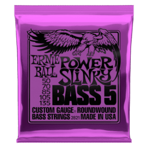 Ernie ball nickel wound power slinky bass 5 string 50-135