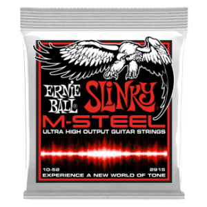 Ernie ball m-steel skinny top heavy bottom slinky 10-52